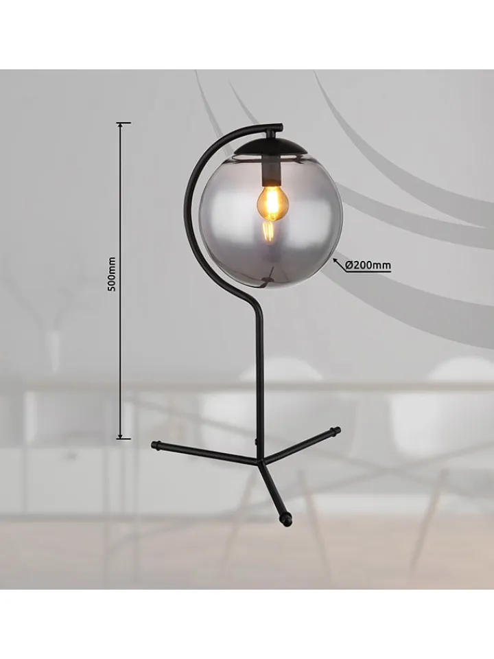 Globo lighting Tischleuchten<Tischleuchte "Porry" in Schwarz - (H)50 x Ø 35 cm