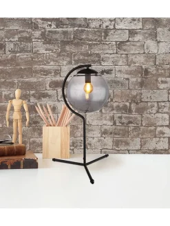 Globo lighting Tischleuchten<Tischleuchte "Porry" in Schwarz - (H)50 x Ø 35 cm