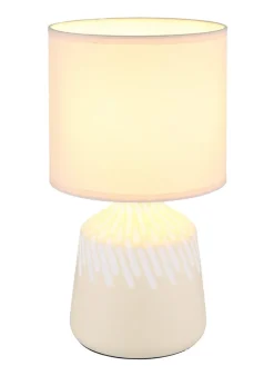 Globo lighting Tischleuchten<Tischleuchte "Rela" in Creme - (H)31,5 x Ø 17,5 cm