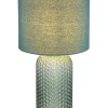 Globo lighting Tischleuchten<Tischleuchte "Sofia" in Petrol - (H)50 x Ø 26,5 cm