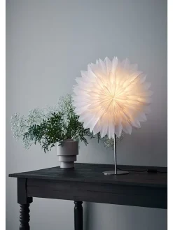 Marksljöd Tischleuchten<Tischleuchte "Solina" in Weiß/ Silber - (B)48 x (H)75 x (T)16 cm