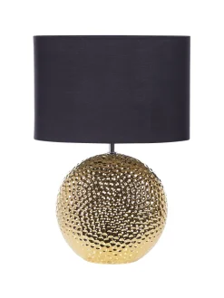 Beliani Stehleuchten<Tischleuchten NASVA in Gold/Schwarz - (W) 35 x (H) 51 x (L) 35 cm