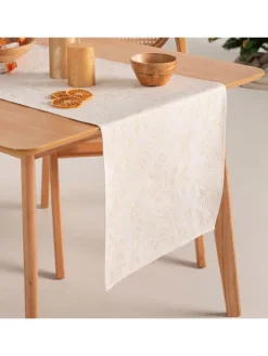 GAMUSI Küchentextilien<Tischläufer ''Flenor'' in Weiß/ Gold