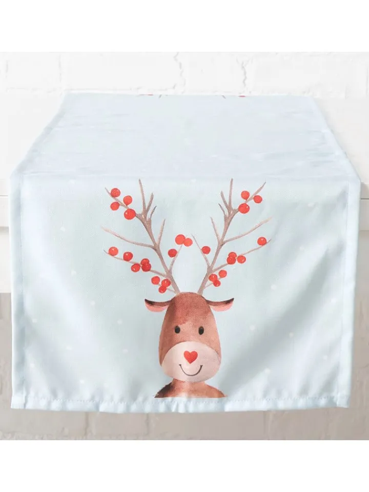 Boltze Küchentextilien|Tisch- & Küchentextilien<Tischläufer "Fynn" in Hellblau/ Hellbaun - (L)140 x (B)40 cm