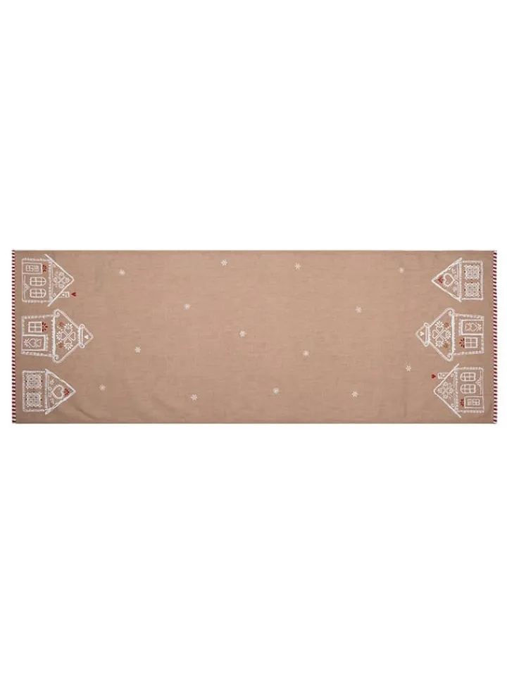 Clayre & Eef Küchentextilien|Tisch- & Küchentextilien<Tischläufer in Beige - (L)140 x (B)50 cm