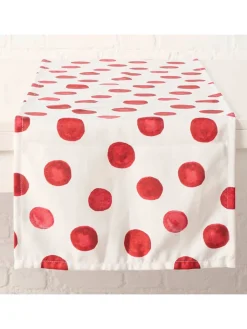 Boltze Küchentextilien|Tisch- & Küchentextilien<Tischläufer "Jingle" in Weiß/ Rot - (L)140 x (B)40 cm