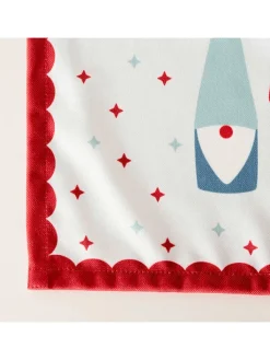 Boltze Küchentextilien<Tischläufer "Remsy" in Weiß/ Rot/ Mint - (L)140 x (B)40 cm