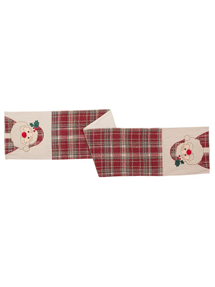 Bizzotto Küchentextilien|Tisch- & Küchentextilien<Tischläufer "Santa" in Rot/ Beige - (L)182 x (B)33 cm