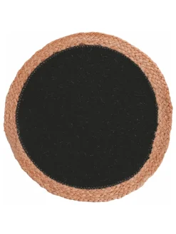 Villa d´Este Küchentextilien<Tischset in Schwarz - Ø 38 cm