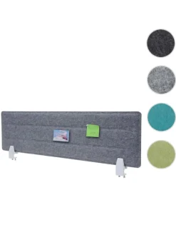 MCW Paravents<Tischtrennwand G76, 100x30cm grau