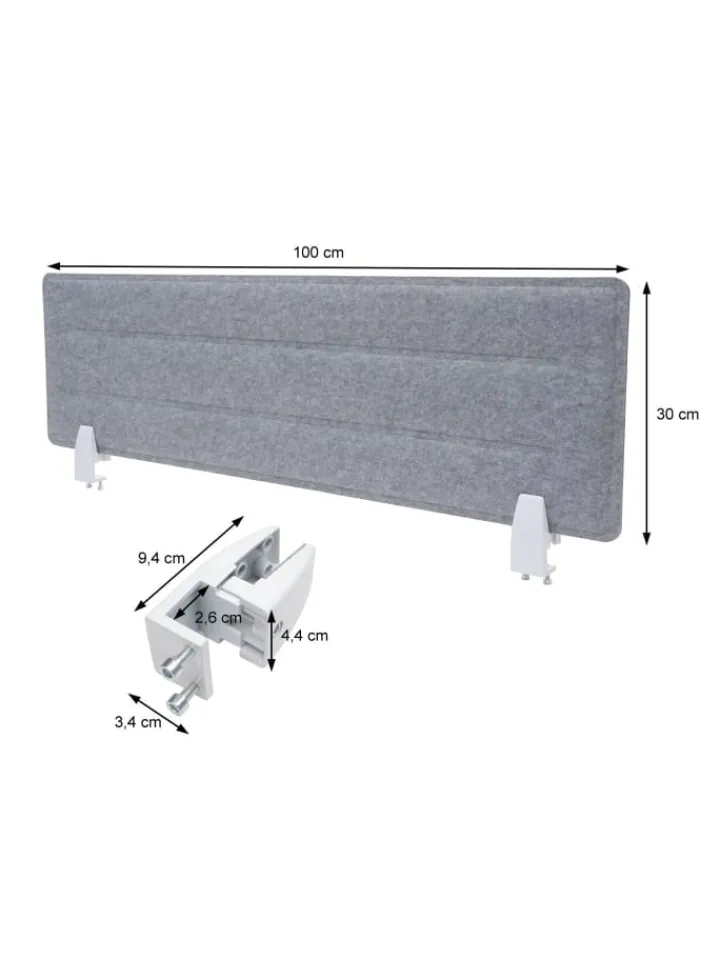MCW Paravents<Tischtrennwand G76, 100x30cm grün
