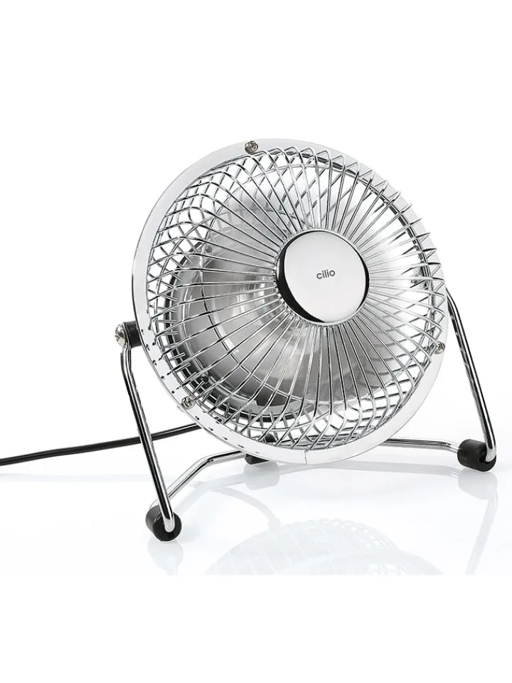 Cilio Klima & Haushalt<Tischventilator "Vento" in Silber - (H)14,5 cm