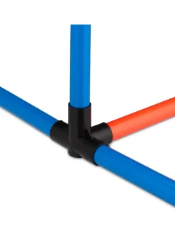 relaxdays Hunde<76-tlg. Agility Set in Blau/ Orange