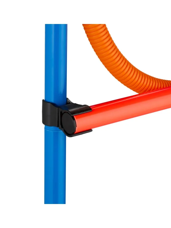 relaxdays Hunde<76-tlg. Agility Set in Blau/ Orange