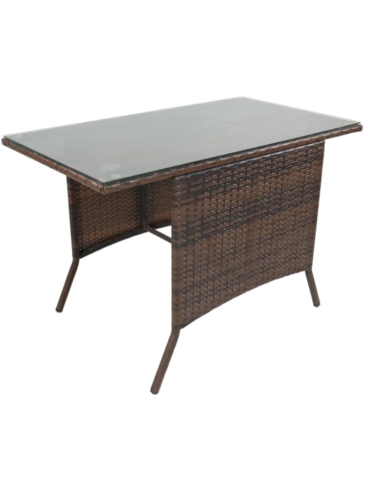 VCM Gartenmöbel<3-tlg Balkonset Gartenmöbel Set Rattan Raloso in Braun