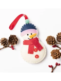 folia PAPER Kreativbedarf & Do-It-Yourself<14tlg. Bastelset "Mini Filzinies Schneemann" - ab 8 Jahren