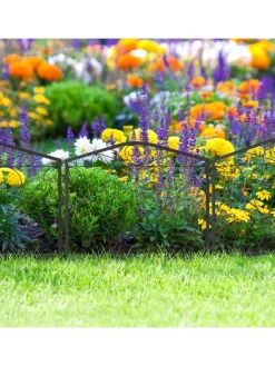 relaxdays Gartendekoration<4-tlg. Beetzaun in Schwarz