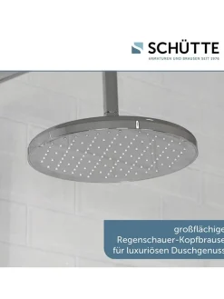 Schütte Badarmaturen<6tlg. Überkopfbrause-Set ''Madrid'' in Chrom