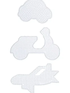 folia PAPER Kreativbedarf & Do-It-Yourself<3tlg. Bügelperlen-Stiftplatten-Set "motor Fun" in Transparent
