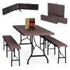 relaxdays Möbel-Sets<3-tlg. Bierzeltgarnitur in Braun
