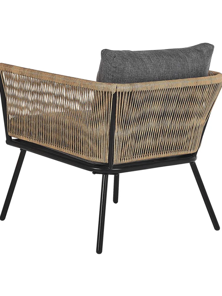 Beliani Gartenmöbel<3-tlg Bistro Set GARGANO in Braun/Grau