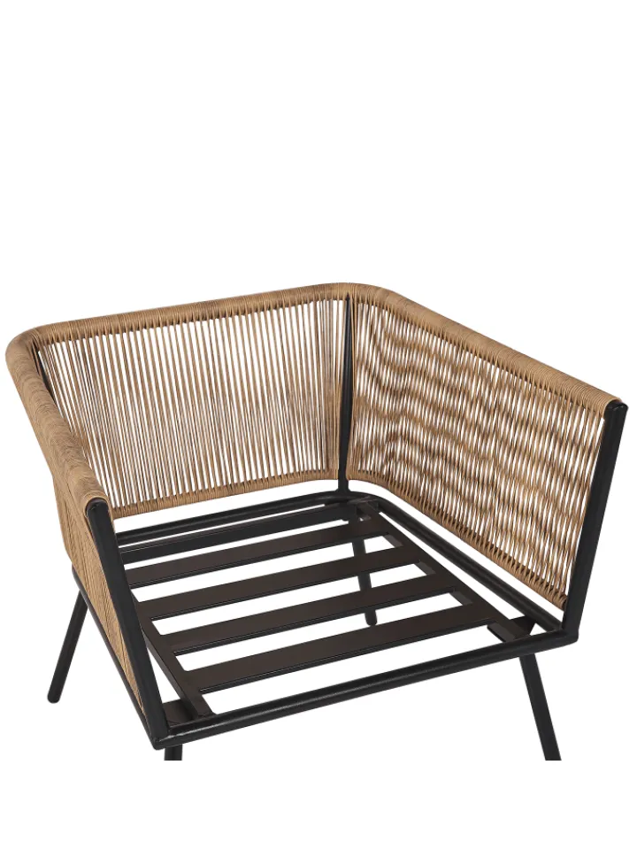 Beliani Gartenmöbel<3-tlg Bistro Set GARGANO in Braun/Grau