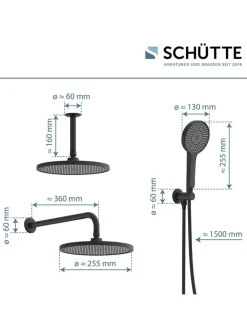 Schütte Badarmaturen<5tlg. Brause-Set ''Karibik'' in Schwarz