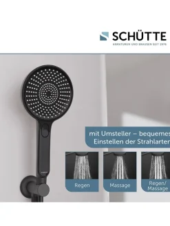 Schütte Badarmaturen<5tlg. Brause-Set ''Karibik'' in Schwarz
