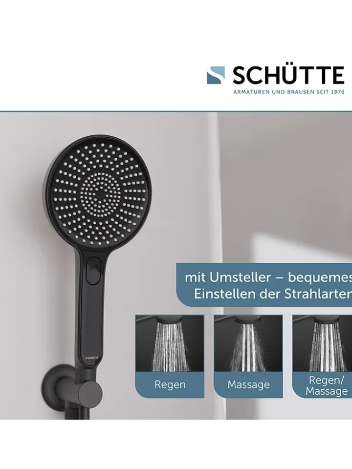 Schütte Badarmaturen<5tlg. Brause-Set ''Karibik'' in Schwarz