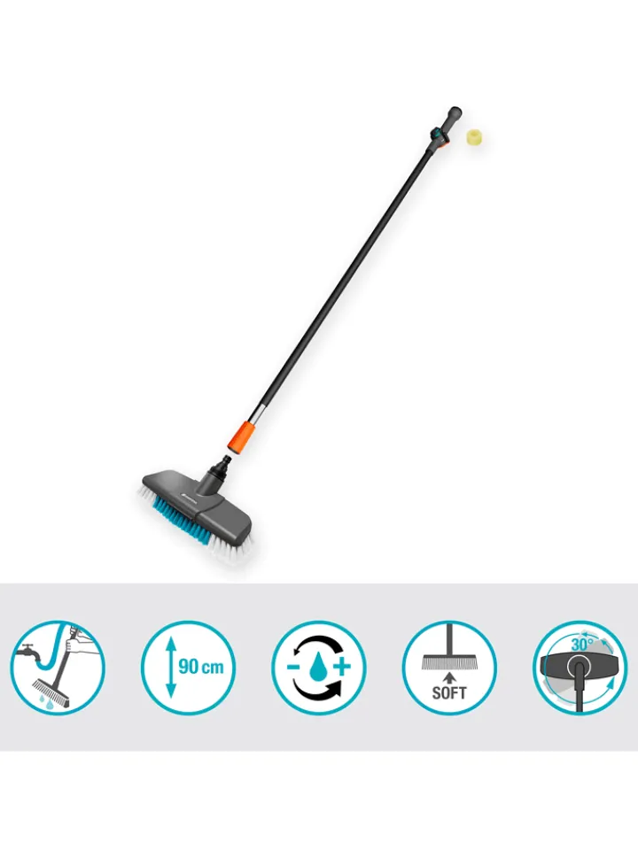 Gardena Gartendekoration<3tlg. Cleansystem-Set mit Stiel "Hard" in Schwarz