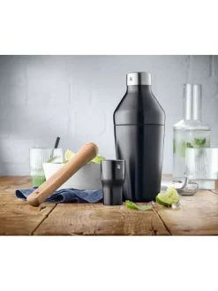 WMF Gedeckter Tisch<4tlg. Cocktail-Shaker-Set in Schwarz/ Silber