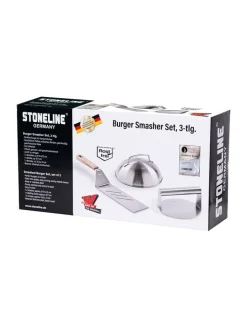 Stoneline Grillen|Küchenelektronik<3tlg. Edelstahl-Burger-Set