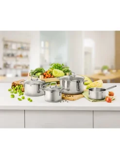 Silit Kochgeschirr<9tlg. Edelstahl-Kochgeschirr-Set "Extra Cook"