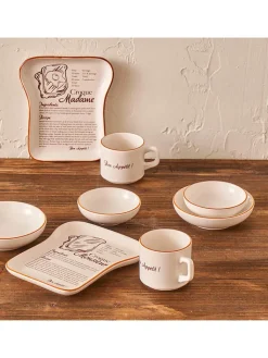 BELLA MAISON Gedeckter Tisch<8tlg. Frühstücksservice in Creme/ Braun