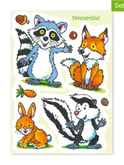 Lutz Mauder Partyzubehör & -Dekoration<12tlg. Geschenk-Set "Fensterbild Waldtiere" in Bunt