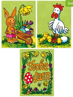 Lutz Mauder Partyzubehör & -Dekoration<3tlg. Geschenk-Set "Ostern" in Grün/ Gelb/ Hellblaun (Überraschungsprodukt)