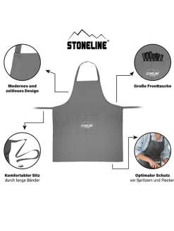 Stoneline Küchentextilien|Tisch- & Küchentextilien<3tlg. Küchentextilien-Set in Grau