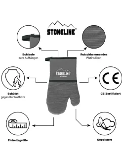 Stoneline Küchentextilien|Tisch- & Küchentextilien<3tlg. Küchentextilien-Set in Grau