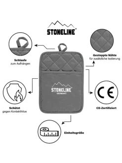 Stoneline Küchentextilien|Tisch- & Küchentextilien<3tlg. Küchentextilien-Set in Grau