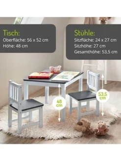 BOMI Möbel-Sets<3-tlg. Kindersitzgruppe Amy in Grau / weiß