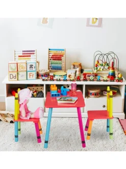 relaxdays Möbel-Sets<3-tlg. Kindersitzgruppe in Bunt