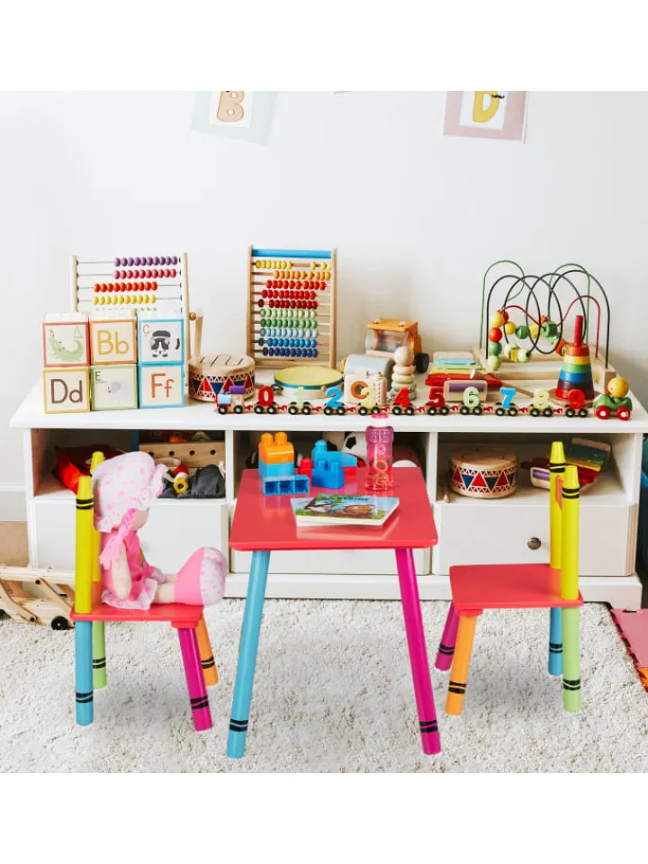 relaxdays Möbel-Sets<3-tlg. Kindersitzgruppe in Bunt