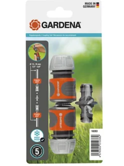 Gardena Gartendekoration<3tlg. Kupplungs-Set in Schwarz/ Orange - 13 mm (1/2")