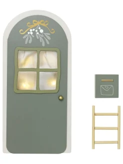 FABELAB Lichterketten & Deko-Leuchten<3tlg. LED-Weihnachtsdeko "Elf Door" in Grün