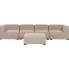 Beliani Gartenmöbel<2-tlg Lounge Set AREZZO in Beige/Schwarz