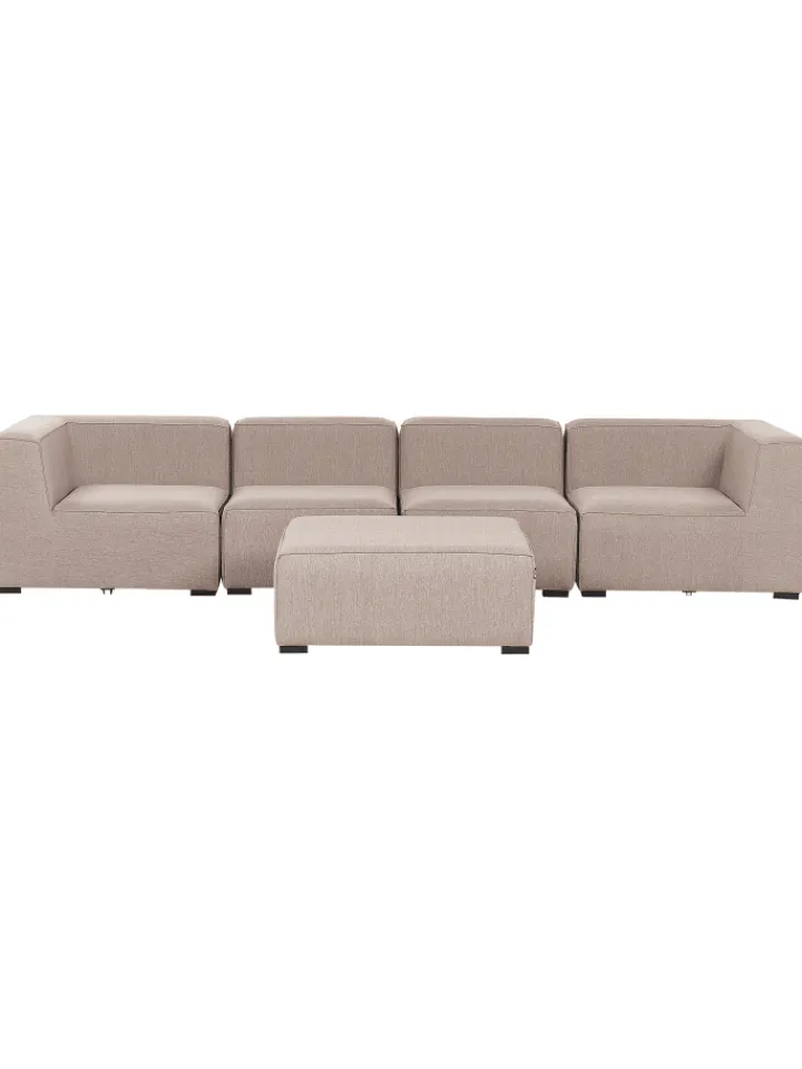 Beliani Gartenmöbel<2-tlg Lounge Set AREZZO in Beige/Schwarz