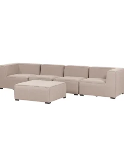Beliani Gartenmöbel<2-tlg Lounge Set AREZZO in Beige/Schwarz