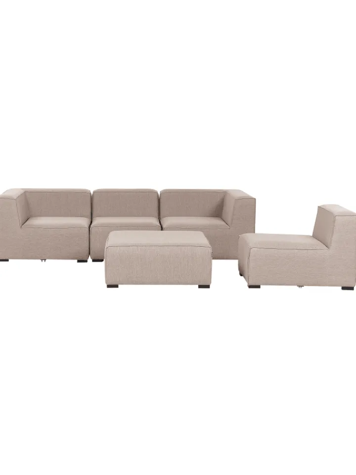 Beliani Gartenmöbel<2-tlg Lounge Set AREZZO in Beige/Schwarz