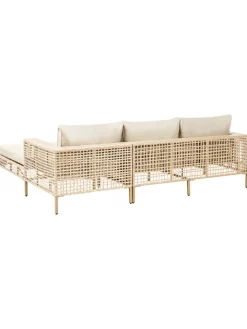 Beliani Gartenmöbel<3-tlg Lounge Set CALASETTA in Beige