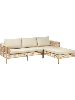Beliani Gartenmöbel<3-tlg Lounge Set CALASETTA in Beige